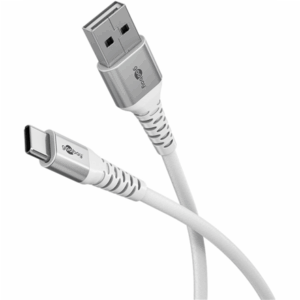 Goobay | USB-C to USB-A Supersoft Textile Cable with Metal Plugs | 74530