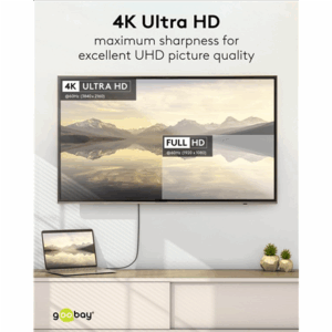 Goobay USB-C to DisplayPort Cable 4K at 60 Hz, 1 m | 75704 - Image 3
