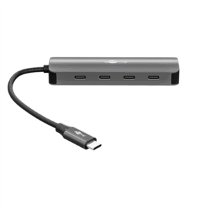 Goobay Slim 4-Port USB-Hub, USB-C auf USB-C, 10 Gbit/s, Grey | 76565 - Image 3