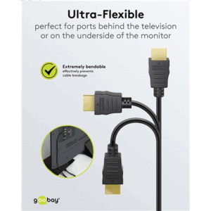 Goobay 80101 HDMI High-Speed Cable with Ethernet | Soft | 1 m - Image 3