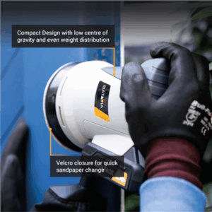 Batavia B.V. 18V Cordless Orbital Sander 125mm; Compact and balanced design for precise sanding - Image 5