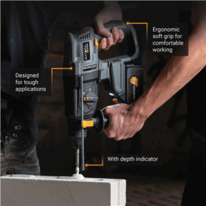 Batavia B.V. 18V Cordless Brushless Rotary Hammer SDS+, Without Battery and Charger in BMC - Image 2