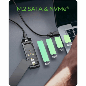 Raidsonic Icy Box M.2 SATA/NVMe SSD Enclosure with USB 3.2 Gen 2 Type-C and RGB light | Warranty IB-1826MCL-CU31 month(s) - Image 2