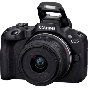 Canon | EOS R50 + RF-S 18-45mm F4.5-6.3 IS STM + RF-S 55-210mm F5-7.1 IS STM (SIP) | Megapixel 24.2 MP | Image stabilizer | ISO sensitivity (max) 32000 | Display diagonal 2.95 " | Wi-Fi | Video recording | Automatic, manual | CMOS | Black - Image 3