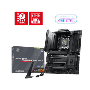MSI MAG B850 TOMAHAWK MAX WIFI II | Processor family AMD | Processor socket AM5 | DDR5 | Supported hard disk drive interfaces SATA, M.2 | Number of SATA connectors 4 - Image 4