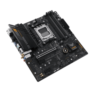 Asus | TUF GAMING A620M-PLUS WIFI | Processor family AMD | Processor socket AM5 | DDR5 DIMM | Memory slots 4 | Supported hard disk drive interfaces SATA, M.2 | Number of SATA connectors 4 | Chipset AMD A620 | Micro-ATX - Image 4