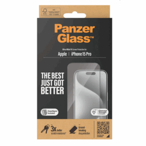 PanzerGlass | Screen protector | Apple | iPhone 15 Pro | Glass | Clear | Easy installation; Fingerprint resistant; Anti-yellowing | Ultra-Wide Fit - Image 2