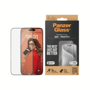 PanzerGlass | Screen protector | Apple | iPhone 15 Pro | Glass | Clear | Easy installation; Fingerprint resistant; Anti-yellowing | Ultra-Wide Fit - Image 5