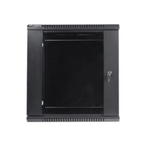 Lanberg | Rack cabinet 19" wall-mount 12U/600x450 (flat pack) with glass door | WF01-6412-10B | Black - Image 3