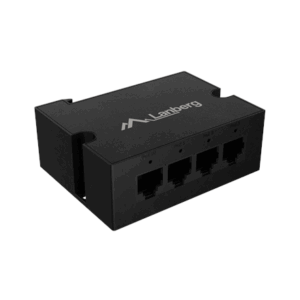 Lanberg Switch PoE Extender 1xIn 3xOut Fast Ethernet Din Rail at 30W metal clips | DIN-FE4-AT-30W - Image 2