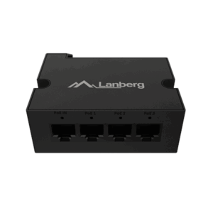 Lanberg Switch PoE Extender 1xIn 3xOut Fast Ethernet Din Rail at 30W metal clips | DIN-FE4-AT-30W - Image 5