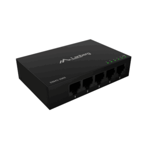 Lanberg Switch 5x1GB/s Unmanagment Gigabit Ethernet Desktop 12V metal case | DSM1-1005 | Unmanaged | Desktop - Image 2