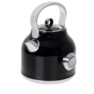 Adler | Kettle with a Thermomete | AD 1346b | Electric | 2200 W | 1.7 L | Stainless steel | 360° rotational base | Black - Image 2