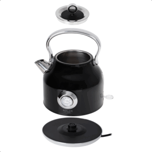 Adler | Kettle with a Thermomete | AD 1346b | Electric | 2200 W | 1.7 L | Stainless steel | 360° rotational base | Black - Image 4