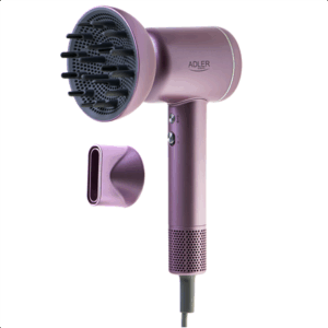 Adler Hair Dryer | AD 2270p SUPERSPEED | 1600 W | Number of temperature settings 3 | Ionic function | Diffuser nozzle | Pink - Image 5