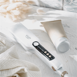 Adler Hair Straightener - Wide | AD 2325 | Ceramic heating system | Display LCD | Temperature (min) 150 °C | Temperature (max) 210 °C | Number of heating levels 7 | 120 W | White - Image 6