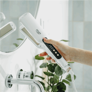 Adler Hair Straightener - Wide | AD 2325 | Ceramic heating system | Display LCD | Temperature (min) 150 °C | Temperature (max) 210 °C | Number of heating levels 7 | 120 W | White - Image 7