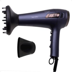 Adler Hair dryer with retractable power cord | AD 2273 | 2000 W | Number of temperature settings 3 | Diffuser nozzle | Dark Violet - Image 2