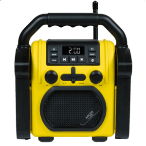 Adler | Construction radio with Bluetooth | AD 1911 | AUX in | Black/Yellow - Image 2