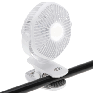 Adler Rechargeable fan with clip | AD 7335 | Table Fan | 6 W | Diameter 12.7 cm | Number of speeds 3 | Oscillation | White - Image 9