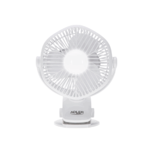 Adler Rechargeable fan with clip | AD 7335 | Table Fan | 6 W | Diameter 12.7 cm | Number of speeds 3 | Oscillation | White - Image 15