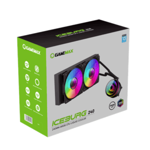 Gamemax CPU Liquid Cooler | ICEBURG 240 INFINITY | Black - Image 3