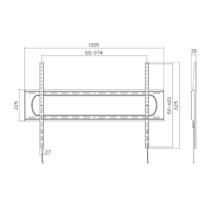 Sunne Wall mount | 60-120-LP Heavy-duty Fixed TV Wall Mount | 60-120 " | Maximum weight (capacity) 120 kg - Image 2