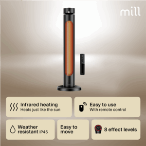 Mill Outdoor Heater | CBOC20FLOOR | Infrared Heater | 2000 W | Black - Image 5
