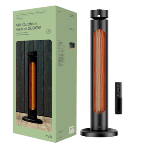 Mill Outdoor Heater | CBOC20FLOOR | Infrared Heater | 2000 W | Black - Image 7