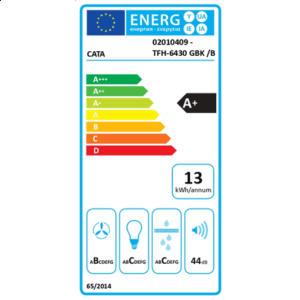 CATA Hood | TFH 6430 GBK | Telescopic | Energy efficiency class A+ | Width 59.8 cm | 391.5 m³/h | Electronic | LED | Black - Image 4