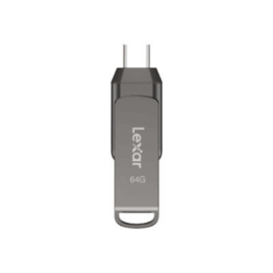 Lexar | 2-in-1 Flash Drive up to 130MB/s read | JumpDrive Dual Drive D400 | 64 GB | Type-C and Type-A USB 3.1 | Grey