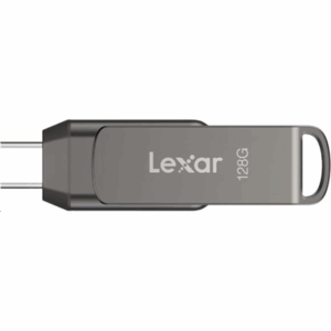 Lexar USB Flash Drive | JumpDrive Dual Drive D400 | 128 GB | USB 3.2 | Gray