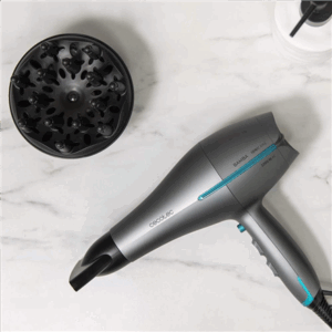 Cecotec Hair dryer | IoniCare 5300 Maxi Aura Black | 2200 W | Number of temperature settings 3 | Ionic function | Black/Grey | Diffuser nozzle - Image 2
