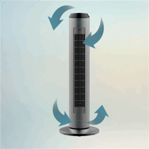 Cecotec EnergySilence 8190 Skyline Ionic | Tower Fan | Stand Fan | 60 W | Diameter 29 cm | Number of speeds 3 | Oscillation | Timer | Remote control | Grey - Image 2