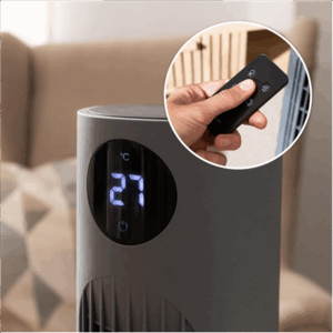 Cecotec EnergySilence 800 Skyline Smart | Tower Fan | Stand Fan | 60 W | Diameter 27 cm | Number of speeds 3 | Oscillation | Remote control | Black/Grey - Image 2