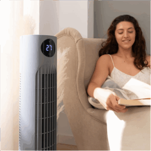 Cecotec EnergySilence 800 Skyline Smart | Tower Fan | Stand Fan | 60 W | Diameter 27 cm | Number of speeds 3 | Oscillation | Remote control | Black/Grey - Image 3