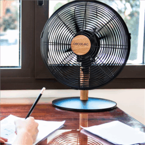 Cecotec EnergySilence 600 WoodDesk | Desktop Fan | Table Fan | 40 W | Diameter 30 cm | Number of speeds 3 | Oscillation | Beige/Black - Image 3