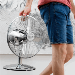 Cecotec EnergySilence 620 RetroDesk | Desktop Fan | Table Fan | 40 W | Diameter 30 cm | Number of speeds 3 | Oscillation | Silver - Image 4