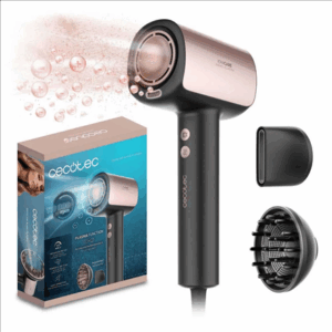 Cecotec Hair dryer | DryGlam Nano Plasma | 1600 W | Number of temperature settings 3 | Ionic function | Black/Rose Gold | Diffuser nozzle - Image 3
