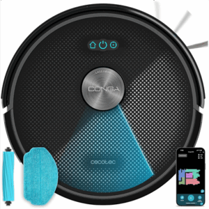 Cecotec Robot Vacuum Cleaner | Conga M70 | Wet&Dry | Operating time (max) 250 min | 4500 mAh | Dust capacity 400 L | 20000 Pa | Black