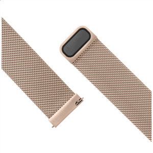 Fixed | Mesh Strap with Quick Release, 18mm, Stainless Steel Mesh Strap for Smartwatch | Gold - Image 2