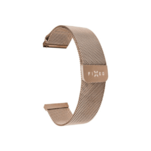 Fixed | Mesh Strap with Quick Release, 18mm, Stainless Steel Mesh Strap for Smartwatch | Gold - Image 5