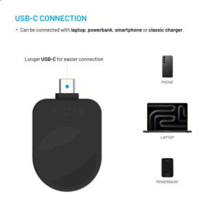 Fixed USB-C Charging Adapter for Samsung Galaxy Watch compatible with Powerstation Uni | Black - Image 3