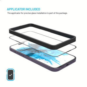 Fixed Screen protector | Apple | iPhone 17 | Tempered glass | Black | Full Cover 2.5D - Image 3