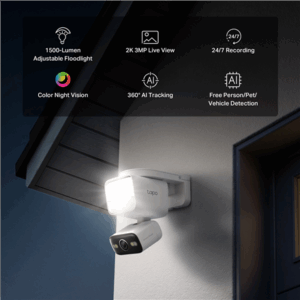 TP-LINK | Tapo C710 | Pan/Tilt Security Floodlight Camera | 3 MP | F/2.0 | IP65 | H.264 | microSD up to 512 GB - Image 4
