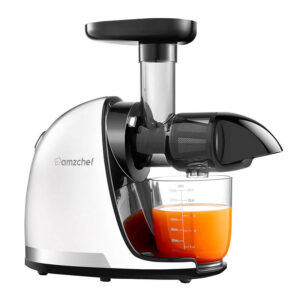lėtaeigė sulčiaspaudė AMZCHEF 1501-WT baltos spalvos