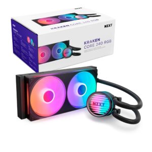 NZXT Kraken Core 240 RGB Procesorius Aušinimo skysčiu rinkinys 12 cm Juoda 1 vnt - Image 2