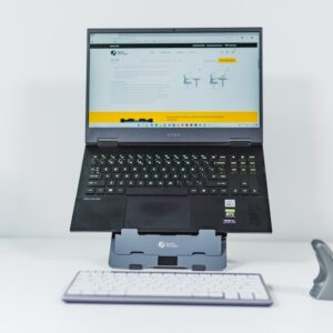 BakkerElkhuizen FlexTop 170 Nešiojamojo kompiuterio stovas Juoda, Tamsiai Pilka 40,6 cm (16") - Image 2