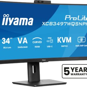 iiyama ProLite XCB3497WQSNPH-B1 kompiuterio monitorius 86,4 cm (34") 3440 x 1440 pikseliai UltraWide Quad HD LED Juoda - Image 1