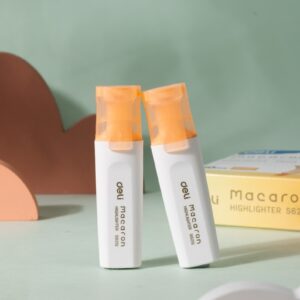 Teksto žymeklis DELI Macaron, 1-5mm, pastelinės oranžinės spalvos - Image 3